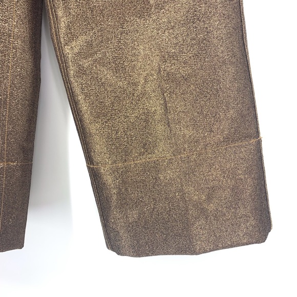 Madewell Emmett Wide Leg Crop Pant Metallic Copper - Picture 5 of 7